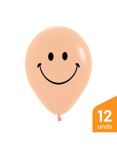 Globo Carita Feliz, Impreso, Curuba Fashion R-12 por 12 unidades