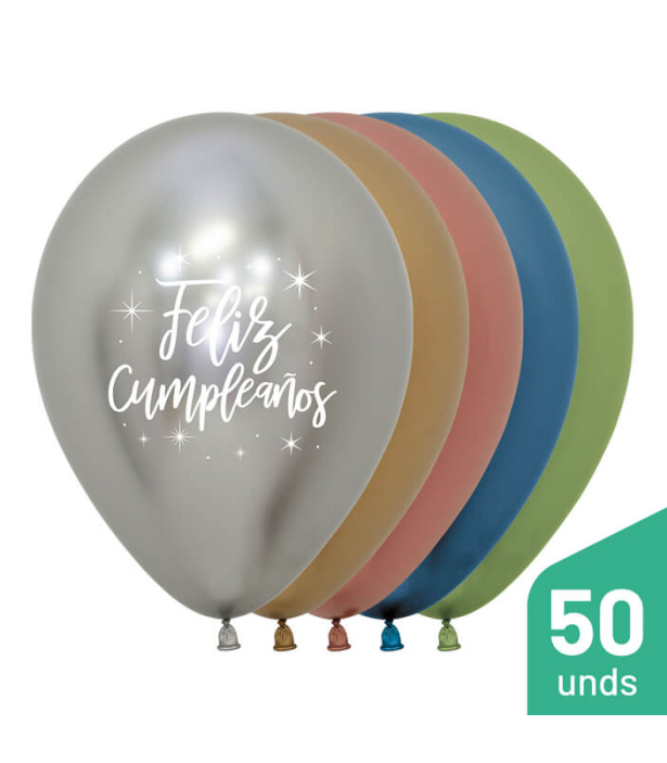 Globos Feliz Cumpleaños Blanco Tinta Metal (12)✔️ por sólo 3,15 €. Envío en  24h. Tienda Online. . ✓. Artículos de  decoración para Fiestas.